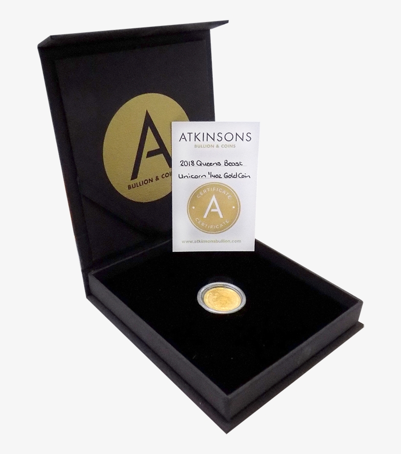 2018 Uk Queen's Beasts The Unicorn 1/4oz Gold Coin - Coin, transparent png