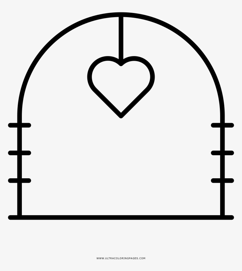 Wedding Arch Coloring Page - Drawing, transparent png