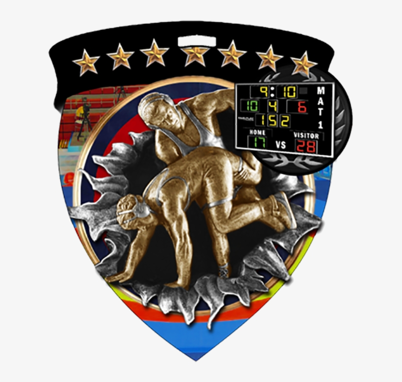 Color Burst Medal For Wrestling Events - 3" Color Shield Medallion Music, transparent png