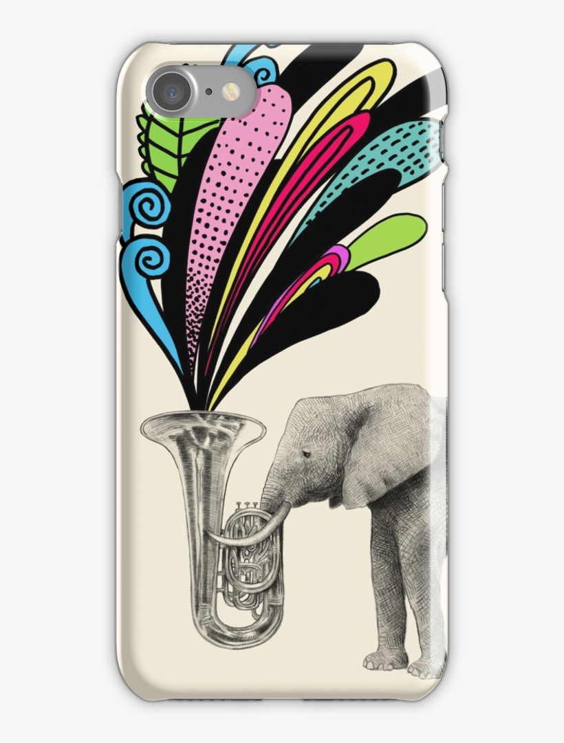 Color Burst Iphone 7 Snap Case - Tuba Art Print - Mini By Eric Fan, transparent png