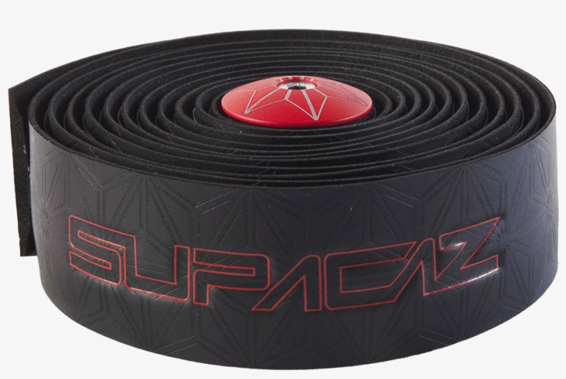 Red-tape - Supacaz Super Sticky Kush Bar Tape Black/red Print, transparent png