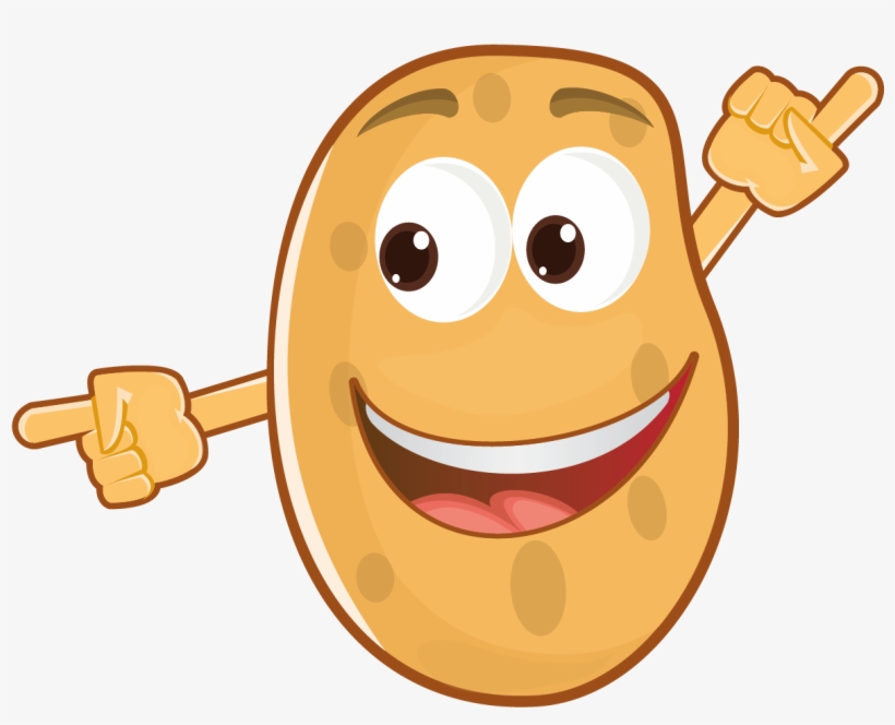Potato Cartoon Character Comic 1487183 - Potato Vector Png, transparent png