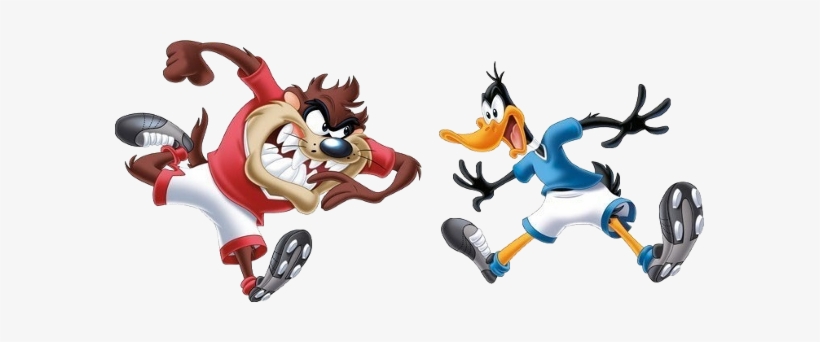 Looney Tunes Playing Football Clipart - Looney Toons Soccer Player, transparent png