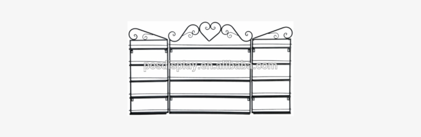 Wall Mounted Metal Display Nail Polish Rack - Gate, transparent png
