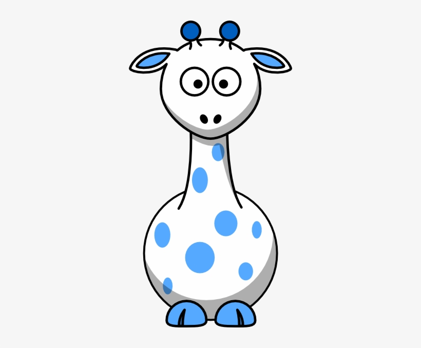 Blue Cartoon Giraffe, transparent png