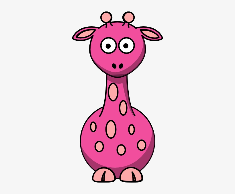 Pink Cartoon Giraffe, transparent png