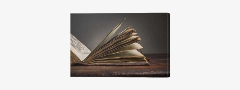 Cuadro En Lienzo Antigua Biblia Abierta En La Vieja - 4k Vintage, transparent png