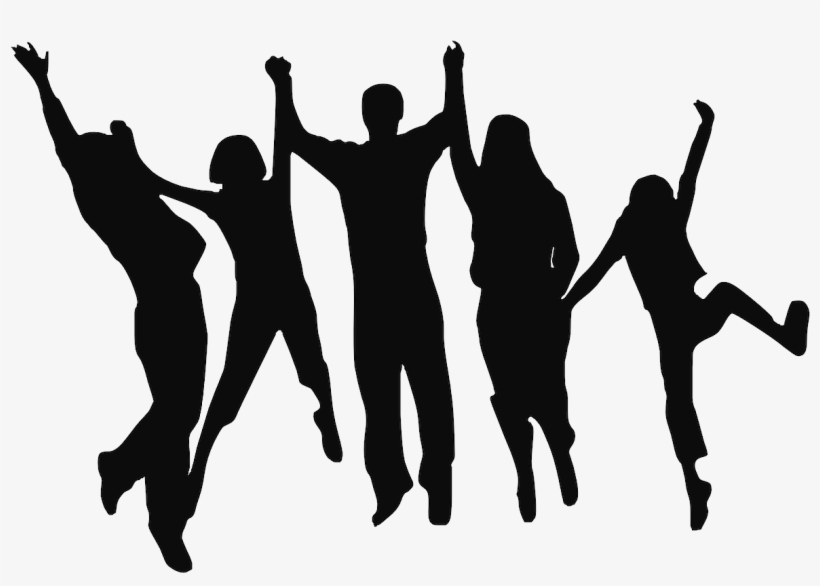 Cheering-297419 - Friends Images Black And White, transparent png