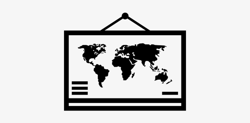 Map Of Geography Class Hanging Of A Nail Vector - World Tourism Day Poster, transparent png