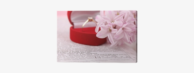 Cuadro En Lienzo Anillo De Compromiso En La Biblia - Engagement Ring, transparent png