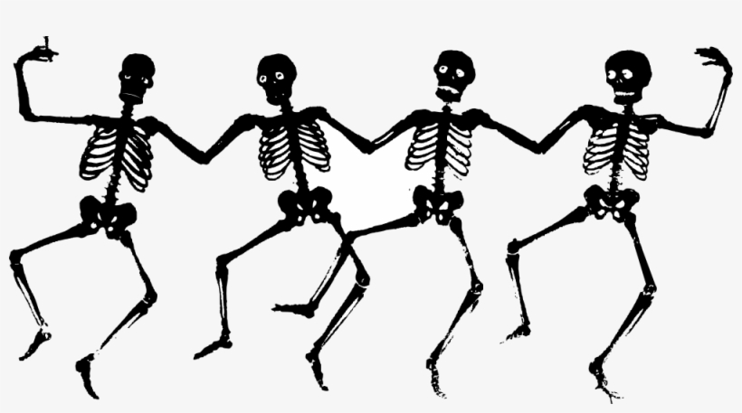 Horror Clipart Hallowen - Dancing Skeletons, transparent png