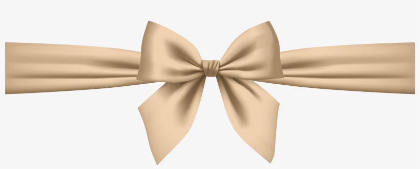 Cartoon Of A Beige Ribbon - Pink Bow Png, transparent png