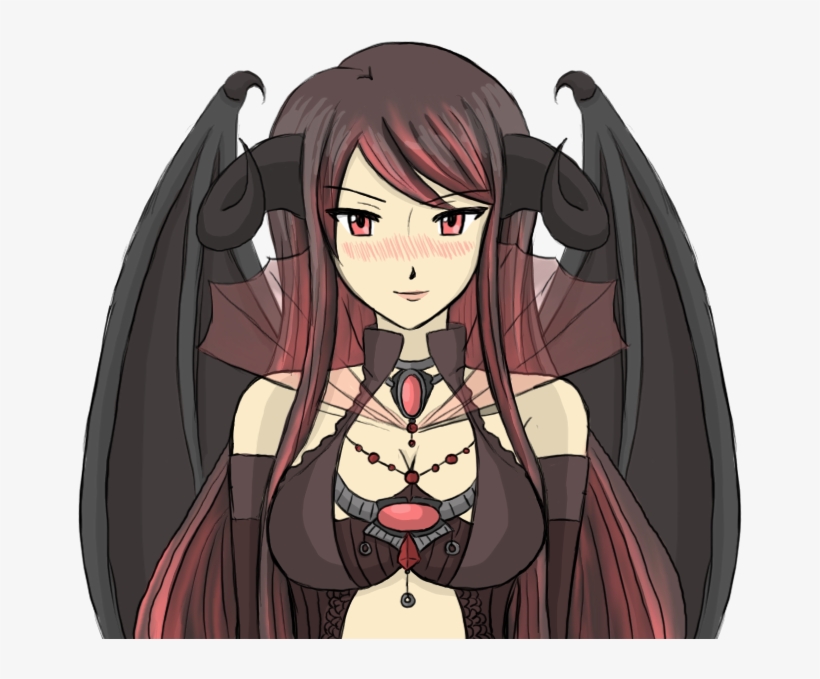 Demon Girl Sprite By Silverhyena-d5dz3o0 - Anime Girl Demon With Brown Hair, transparent png