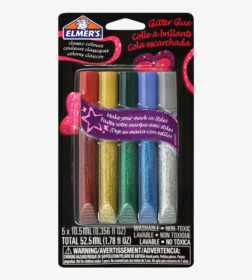 Product Image - Elmer's Glitter Glue Tubes, transparent png
