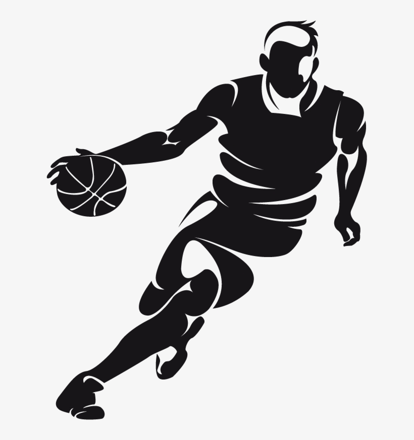 Basketball Dribbling Clip Art - Basketball Player Vector Png, transparent png