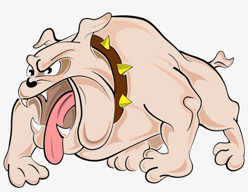 Lady Bulldog Basketball Clipart - Big Mean Dog Clipart, transparent png