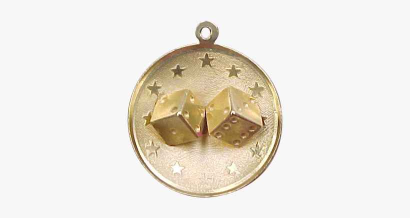 Sold Cs 5 20 16 Vintage 14k Gold Dice Star Charm - Locket, transparent png