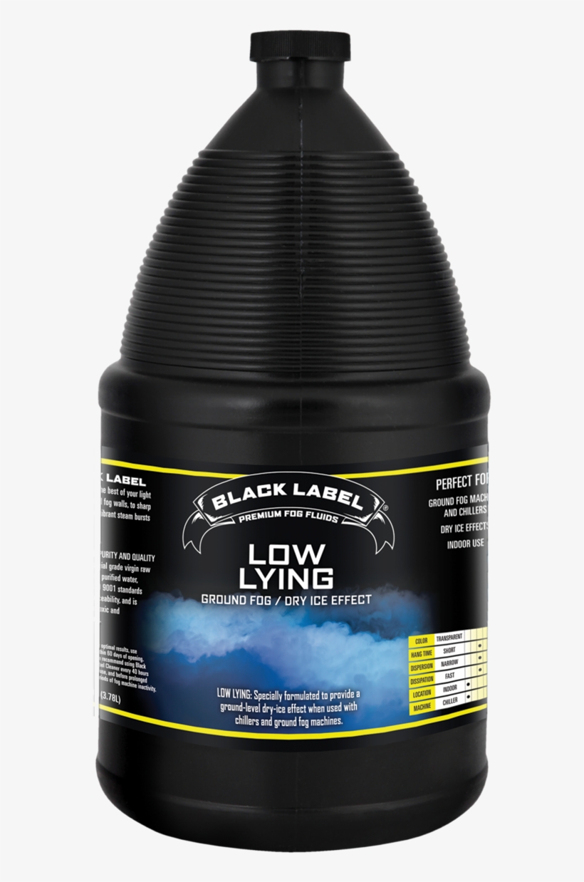 Learn Morebuy Now - Black Label Low Lying Ground Fog Juice - 1 Gallon, transparent png