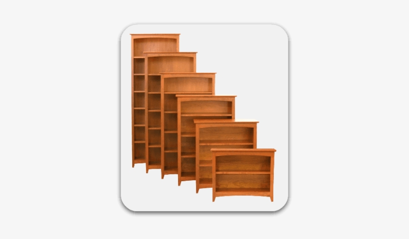 Alder Bookcases 24 Sizes 14 Stains - Real Wood Furniture Png, transparent png