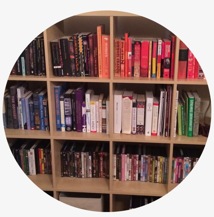 Color Sorted Bookshelf - Color, transparent png