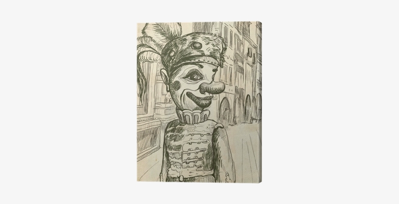 Guardian With Big Nose - Art Print: Scary Clown By Kuco At Art.com: Size: 24x18in, transparent png