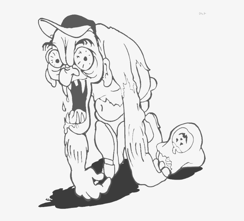 Zombie Coloring Pages For Adults 82 Best Zombie Coloring - Scary Halloween Coloring Pages, transparent png