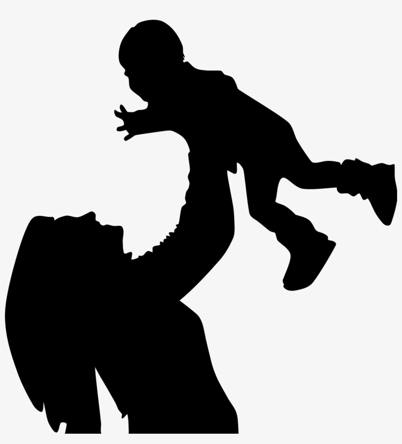 Reach Out And Read Benefits Adolescent Mothers - Mother And Son Silhouette, transparent png