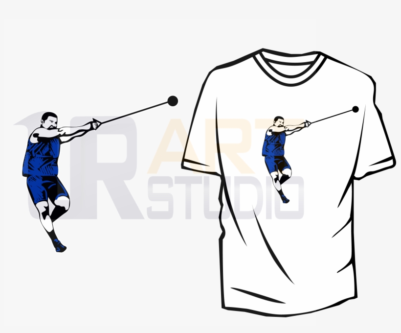 Hammer Thrower Tshirt Design Vector Download Print - North Carolina, transparent png