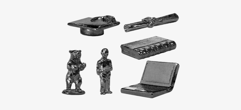 Metal Pewter Nickel Plated School Game Pieces - Metal, transparent png