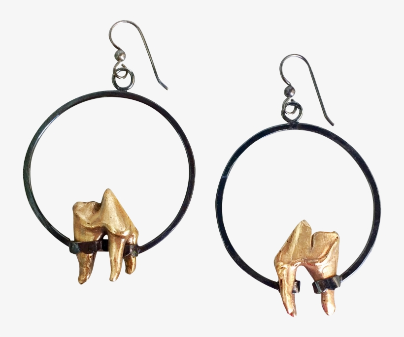 Wolf Teeth Hoops By Chase And Scout - Silver, transparent png