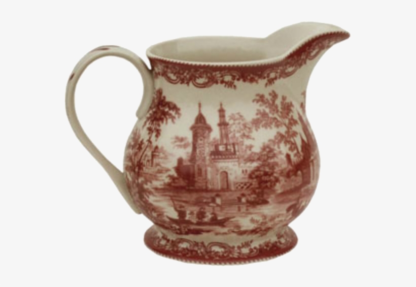 English Countryside Porcelain Pitcher, transparent png