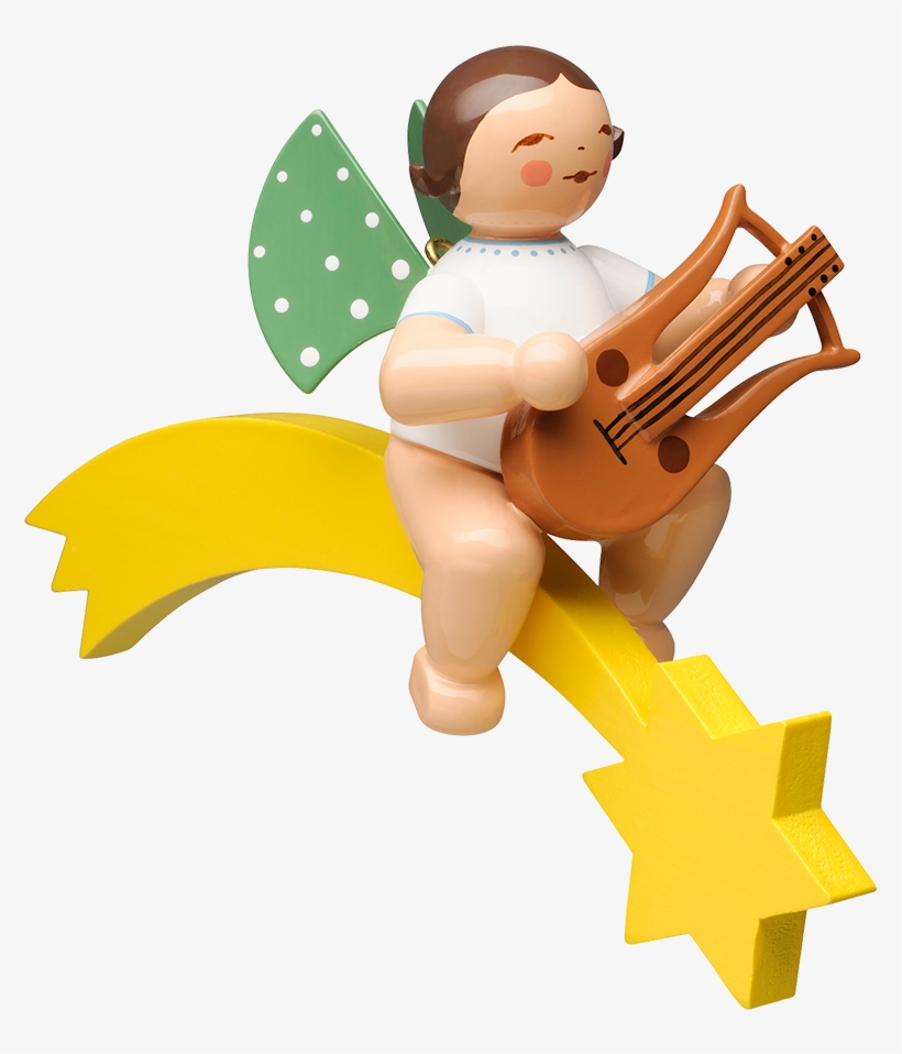 Angel With Lyre, On Comet - Wendt & Kühn, transparent png
