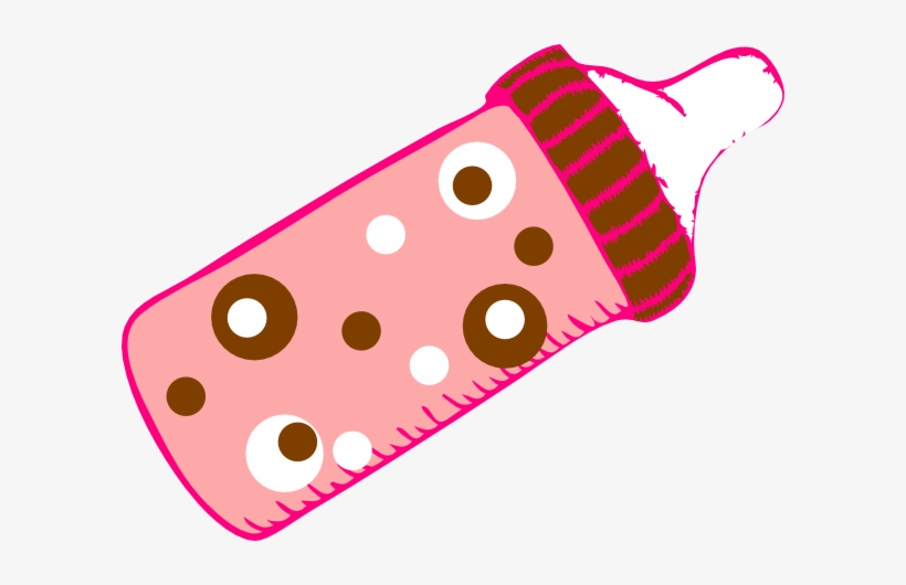 Baby Bottle Clipart - Pink Baby Bottle Clip Art, transparent png
