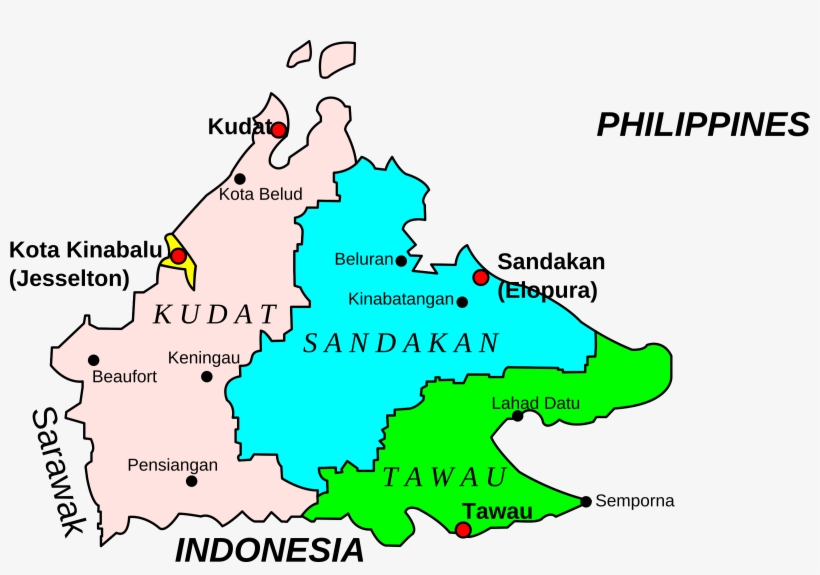 This Free Icons Png Design Of Map Of Sabah,, transparent png