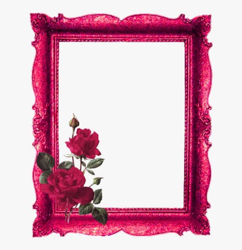 Mq Red Roses Frame Frames Border Borders - Picture Frame, transparent png