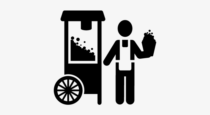 Popcorn Maker Vector - Food Market Icon Png, transparent png