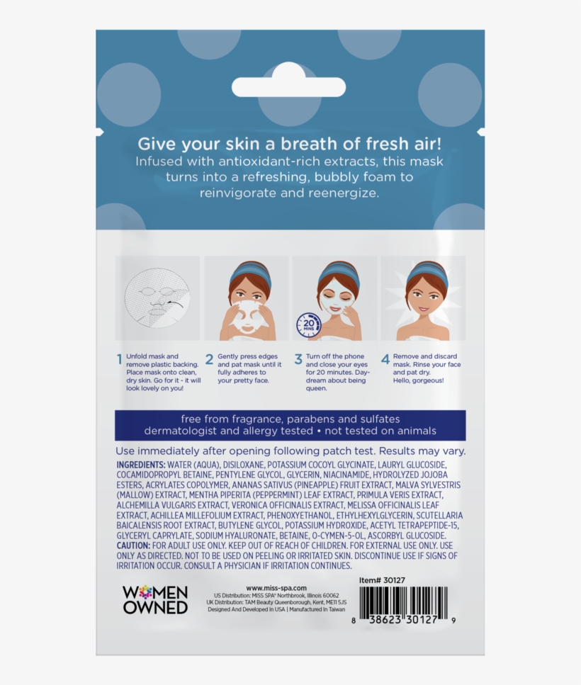 Oxygen Facial Sheet Mask Oxygen Facial Sheet Mask - Facial, transparent png