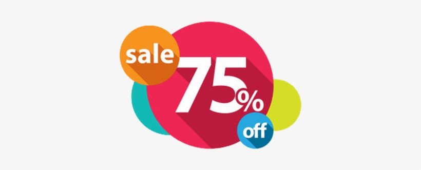 75% Discount - 25% Discount Logo, transparent png