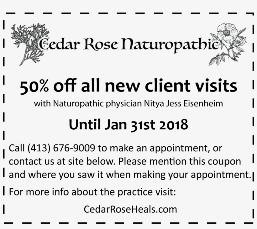 50% Off New Client Visits Until Jan 31st - Eglantine Rose, transparent png