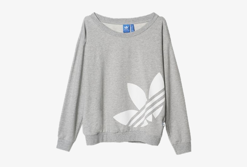 Sweater Adidas - Pull Adidas Femme Gris, transparent png
