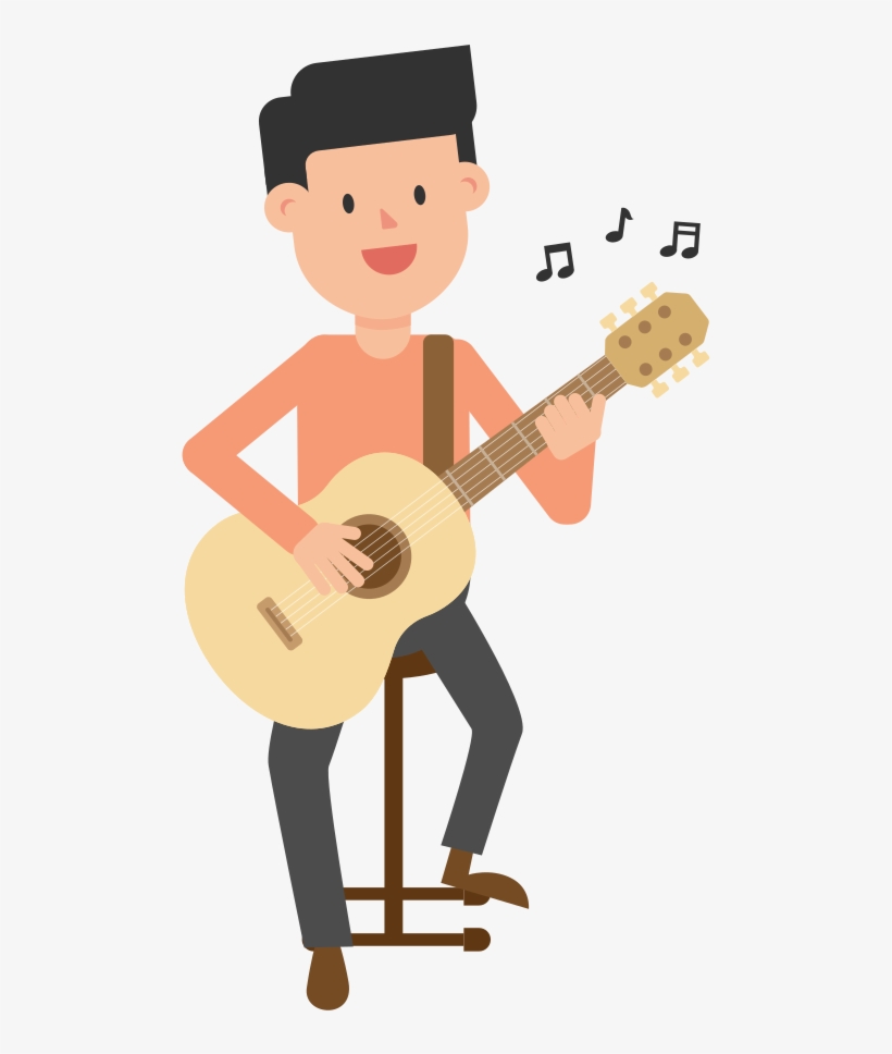 Open - Playing Guitar Cartoon Png, transparent png