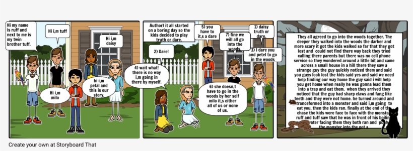 All Because Of A Dare - Storyboard, transparent png
