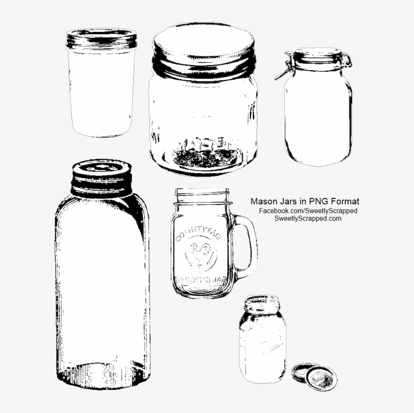 Mason Jars, Jars, Tins - Mason Jar, transparent png