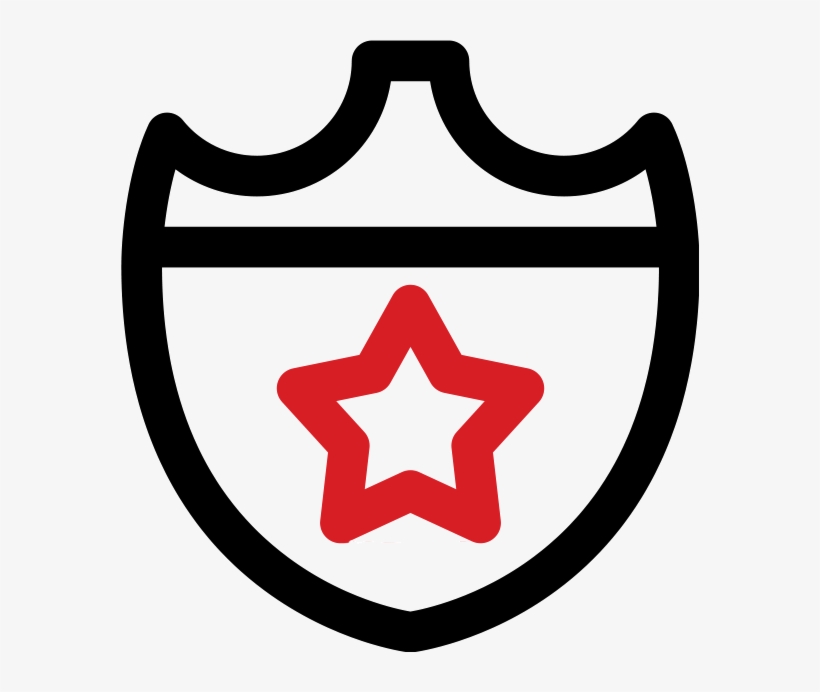 Security-badge - Three Stripes And A Star, transparent png