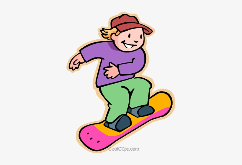 Niños Jugando, Niños, Niño En Snowboard Libres De Derechos - Desenho Menino Brincando Png, transparent png