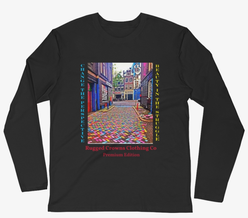 Change Your Perspective Long Sleeve Fitted Crew - Petits Poemes D'automne, transparent png