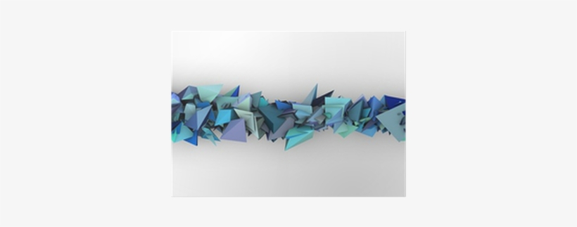 Blue 3d Abstract Modern Sculpture On White Poster • - Sculpture, transparent png