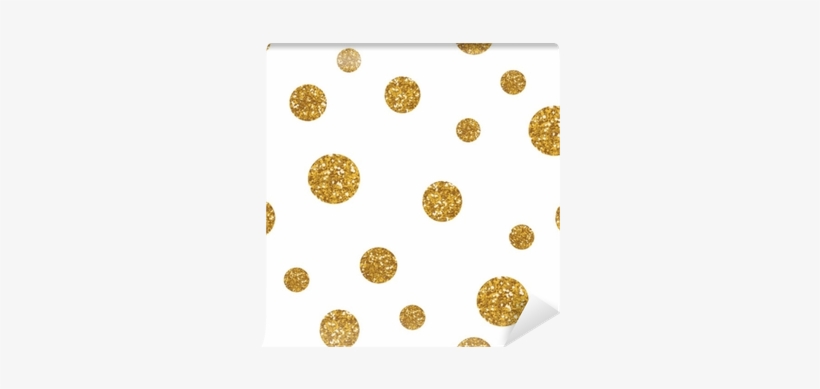 Dots Seamless Pattern With Golden Glitter Texture - Euclidean Vector, transparent png