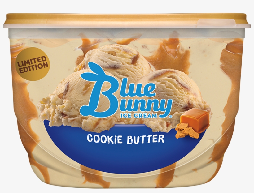 Blue Bunny Cookie Butter, transparent png