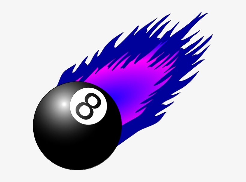 Magic Eight Ball Clipart - Flames Clip Art, transparent png